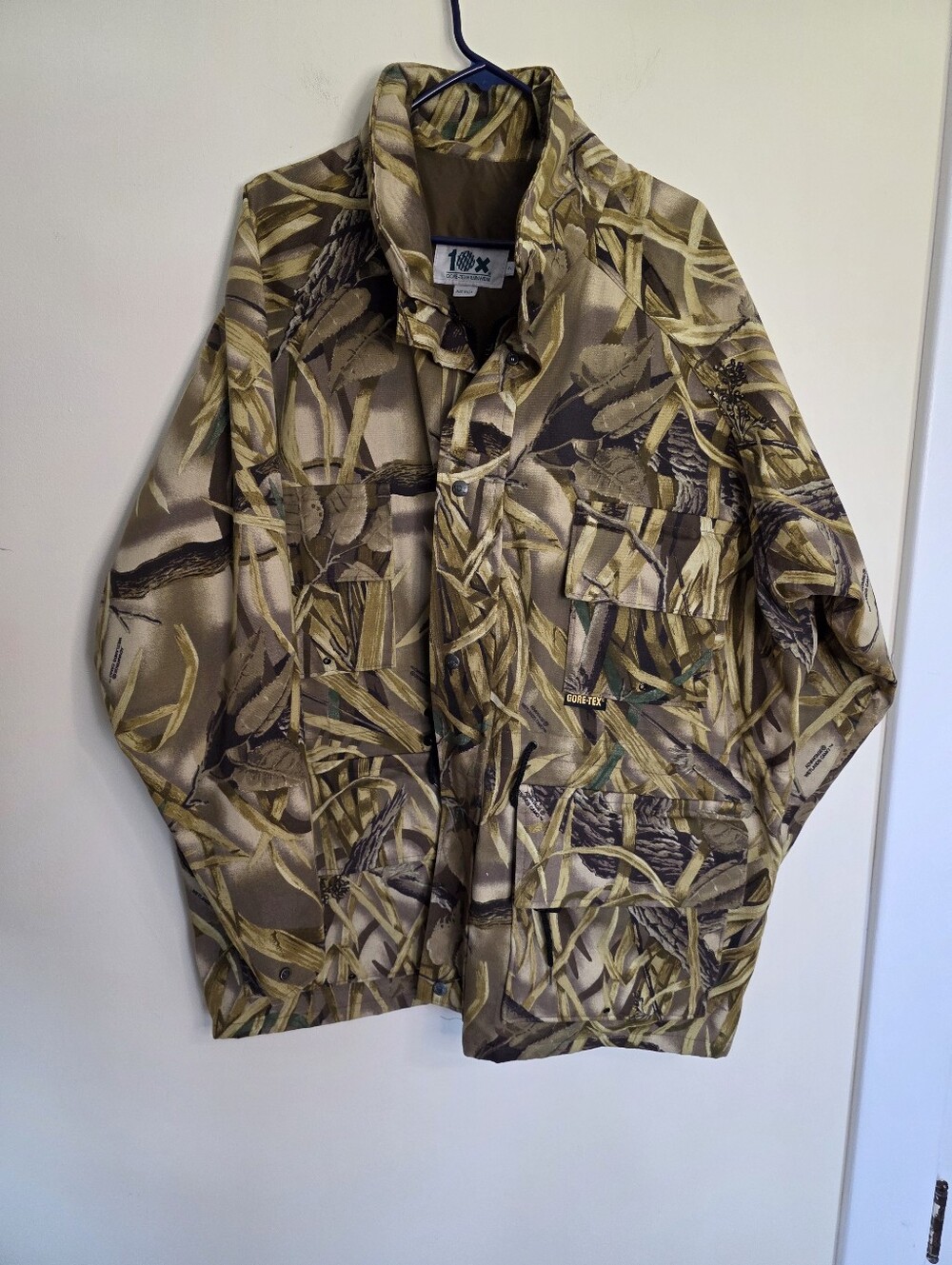Vintage Walls 10X Outdoors Men’s G9re Tex Wetlands Camo Jacket - Brown/Green